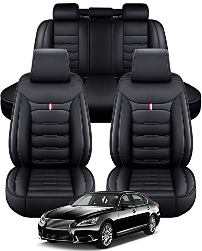 BPOOBP MH51 Fünf Sitze Auto Sitzbezüge passend für Renegade,Leder sitzbezüge,wasserdichte Gemütlich Sitzschoner,Schwarz-Standard