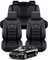 BPOOBP MH51 Fünf Sitze Auto Sitzbezüge passend für Renegade,Leder sitzbezüge,wasserdichte Gemütlich Sitzschoner,Schwarz-Standard