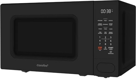 COMFEE CMO-C20M1WB - Horno de microondas para encimera, microondas pequeño de 0.7 pies cúbicos con 11 niveles de potencia, función de restablecimiento de la placa giratoria, cocción rápida,