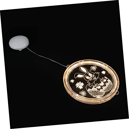 Mikikit Dekorative Lichter Zu Ostern Ostereiszapfenlichter Fenster Vorhang Lampe Ostern Beleuchtete Fensterdekoration Ostern Hängende Verzierung -hängelampe Led Acryl Weiß 3d Ornament