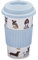 Cooksmart British Designed Travel Cup with Silicone Band | Travel Mugs for Hot Drinks Perfect for On The Go | Hot Drinks Travel Mug with Lovely Designs - Curious Dogs
