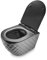RD Luxury Spülrandloses Hänge-WC Grau Matt – Wandtoilette aus Keramik mit Softclose WC-Sitz, Schallschutz & Komplettset