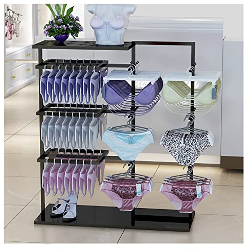 Hochleistungs-Unterwäsche-Organizer-Halter aus Metall mit Ablagefach, kommerzieller BH-/Hosen-Ausstellungsständer für Einzelhandelsgeschäfte/Boutiquen/Einkaufszentren, große Kapazität (Farbe