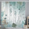 ASDCXZ Maritim Duschvorhang 240x180 cm, Blau Meerestiere Hippocampus Fisch Koralle Maritim Nautische Bad Waschbar Duschvorhänge Polyester Textil Wasserdicht Badevorhang für Badewanne mit 12 Haken