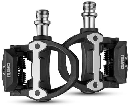 Corki Cycles Rennradpedale Fahrrad Clipless Pedal Leichte Nylon Radfahren Plattform Pedale mit Chrom-Moly Spindel