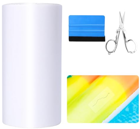 HONMOK Kit di Riparazione per Piscine Nastro Impermeabile per materassi ad Acqua 10 x 200 cm Nastro Adesivo Trasparente gonfiabili subacqueo Autoadesivo per Rivestimento Piscina