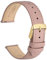 WOCCI 18mm Grace Bracelet de Montre pour Femme, Cuir de Grain Supérieur, Libération Rapide, Boucle Dorée (Rose Retro)