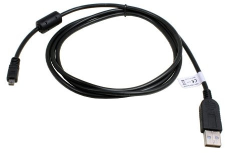 Câble USB Compatible avec Nikon Coolpix L25, 1,5 mètre, remplacé: UC-E6, UC-E17, UC-E16