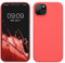 kwmobile Cover per Apple iPhone 14 Plus Custodia - Back Case per Caricatore Wireless - Antiurto e Flessibile in Silicone TPU - corallo fluorescente