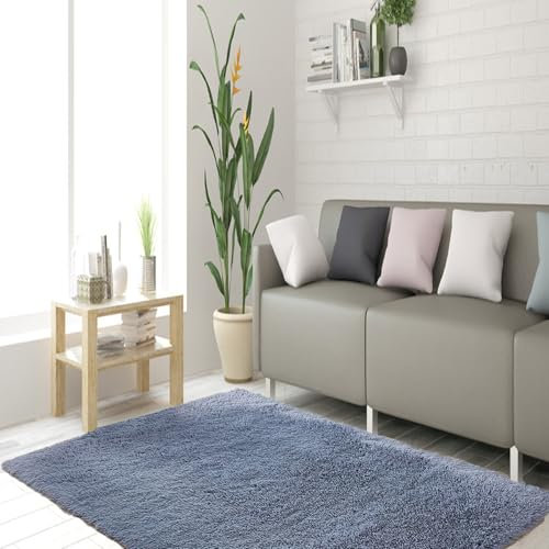 STGAO Waschbarer Teppich 110 x 250 cm Waschbar Rechteckiger Teppich Modernes Design für Modernes Wohnzimmer Schlafzimmer Baby Schlafsaal, Grau