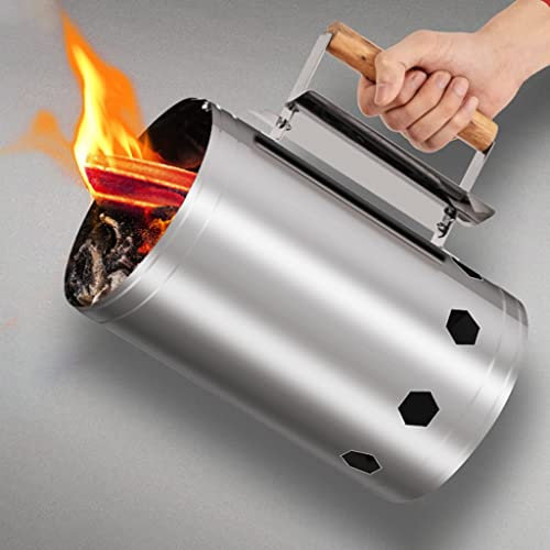 Encendedor de carbón para Chimenea de Exterior para Barbacoa, carbón, carbón Vegetal y briquetas, Accesorios de Herramientas de Cocina portátiles