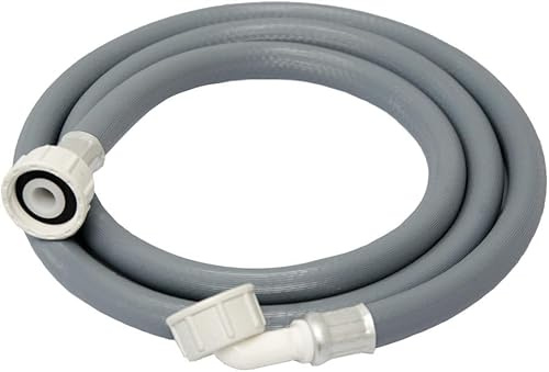 Terryshop74® Tubo Carico Lavatrice e Lavastoviglie 1,5 m – Flessibile Universale 3/4 FF con Curva – Alta Pressione – attacco veloce per carico