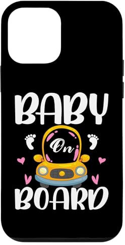 Coque pour iPhone 12 mini Bébé à bord, je suis enceinte, annonce de grossesse drôle