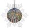Weihnachtsbaumschmuck, Weihnachtsmotiv Stadt, bedruckte Weihnachts-Schneeflocken-Ornamente, hängende Weihnachtsbaumschmuck