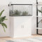 Azzrora Support pour Aquarium Support d'aquarium avec Armoire de Rangement Meuble pour Aquarium-Blanc-81 x 36 x 73 cm