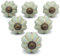 Ajuny Lot de 6 Boutons Décoratifs en Céramique Peints à la Main Vert Pastel pour Placard Tiroir et Meubles pour Armoires de Cuisine Salle de Bain Commode Finition Brillante Motif Citrouille