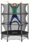 HOMCOM Kindertrampolin Ø140 cm, Trampolin mit Sicherheitsnetz, Randabdeckung, Gartentrampolin für Kinder 3-10 Jahre, bis 50 kg belastbar, Schwarz