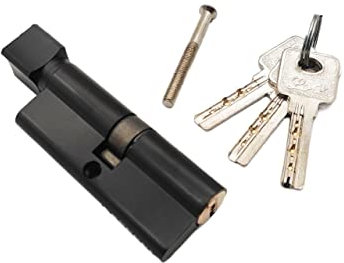 Türzylinderschloss, Zylinderschloss, ABS-Türzylinderschloss, vorgespannt, 70 mm, 3 Schlüssel, Diebstahl, Eingang, AB-Türschloss, Zuhause, Innenbereich, Schlafzimmerschloss for 35–50 mm dickes Türzylin