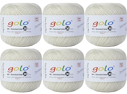 golo Häkelgarn 6Bälle Stickgarne Garn zum Häkeln für handgestricktes Häkelgarn Gewinde häkeln
