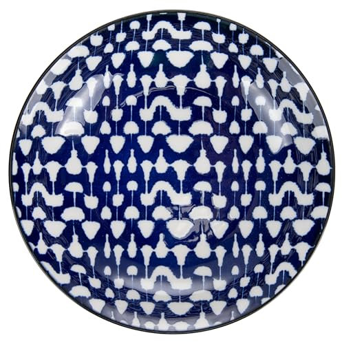 Set 6 Piatto fondo in gres, decoro geometrico, Confusion