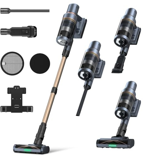 HAIMEEC C3V Aspirateur sans Fil, Conception Anti-Poils d‘Animaux - Léger et Maniable pour Moquettes, Sols et Intérieur Auto