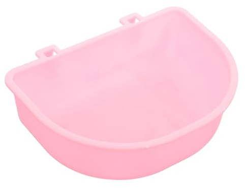 UPKOCH Bol Suspendu pour Animaux Plastique pour Chat et Chien Distributeur Eau et Nourriture Facile à Nettoyer Durable et Réutilisable pour Cage et Transport Couleur Rose