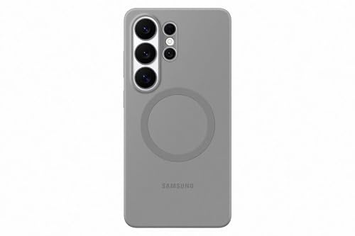 Samsung Silicone Magnet Smartphone Case EF-ES948, Hülle für das Galaxy S26 Ultra, Handy-Hülle mit Magnetring zur Anbringung von Zubehör, Silikon, Schutz Case, stoßfest, dünn und griffig, Grey