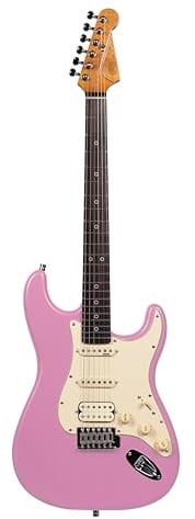 Henry's E-Gitarre Extra Leicht - Snake II Classic matt ST-1CM Boa - Pink
