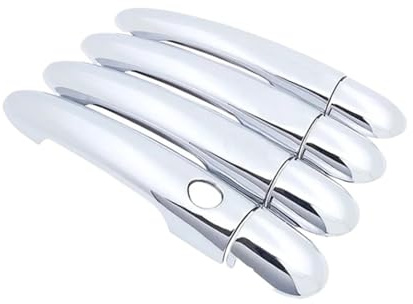 TNTGEBFVBG Linke Seite Vorderseite Für Euro Für Clio 2005–2014 Auto Äußere Türgriff Abdeckungen Trim Außen Zubehör Gadget(1 Button 4 Door)