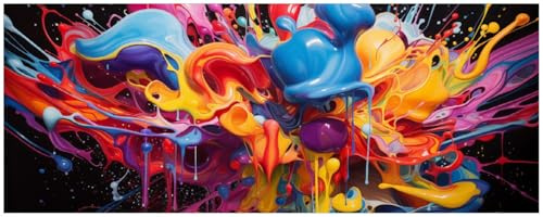 Wallario Küchenrückwand selbstklebend 115 x 50 cm, Motiv: Farbexplosion | Spritzschutz abwischbar & pflegeleicht
