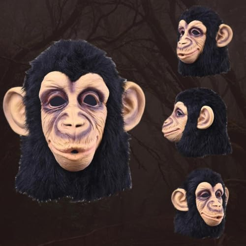 Monkey Head Masque Realistic Breathable Soft Prop