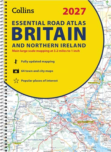 2027 Collins Essential Road Atlas Britain and Northern Ireland: A4 Spiral (Collins Road Atlas)