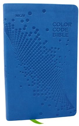 NKJV, Color Code Bible for Kids, Blue Leathersoft, Comfort Print: New King James Version, Blue, Leathersoft, Comfort Print