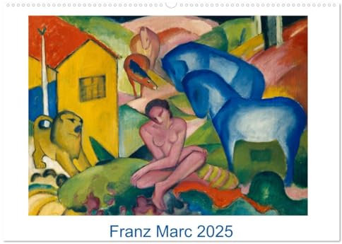 Franz Marc 2025 (Wandkalender 2025 DIN A2 quer), CALVENDO Monatskalender: Zwölf farbenfrohe Gemälde des bekannten und beliebten Malers der Künstlergruppe Der Blaue Reiter (CALVENDO Kunst)
