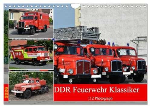 DDR Feuerwehr Klassiker (Wandkalender 2026 DIN A4 quer), CALVENDO Monatskalender
