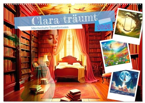 Clara träumt - Märchenhafte Traumfantasien (Wandkalender 2026 DIN A2 quer), CALVENDO Monatskalender: Das fiktive Mädchen Clara erlebt fantastische Welten in ihren Träumen. (CALVENDO Kunst)