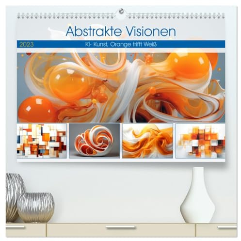 Abstrakte Visionen (hochwertiger Premium Wandkalender 2026 DIN A2 quer), Kunstdruck in Hochglanz: Abstrakte Visionen ist eine kreative Ausdrucksform, ... Linien und Farben basiert. (CALVENDO Kunst)