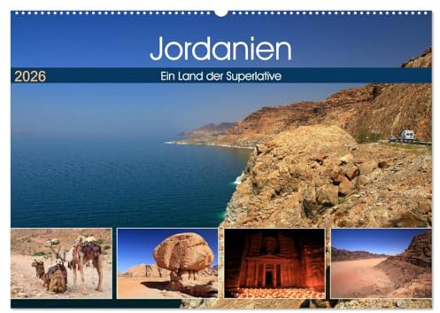 Jordanien - Ein Land der Superlative (Wandkalender 2026 DIN A2 quer), CALVENDO Monatskalender: Einzigartiger Mix aus Natur und Kultur (CALVENDO Natur)