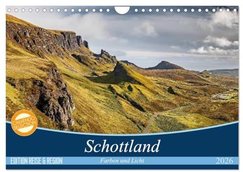 Schottland Farben und Licht (Wandkalender 2026 DIN A4 quer), CALVENDO Monatskalender: Beeindruckende Aufnahmen von den Landschaften Schottlands (CALVENDO Orte)