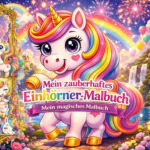 Mein zauberhaftes Einhörner Malbuch: Magische Ausmalbilder für Kinder ab 4 Jahren voller Fantasie und Kreativität