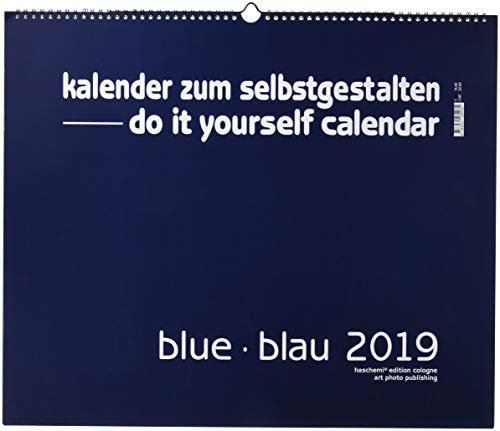 Blue - Blau Blankokalender zum Selbstgestalten 2016- Do it yourself-XL Format 50x42cm: Blankokalender Do it yourself calendar Bastellkalender Gross XL Format