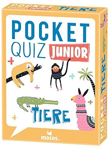 Moses. Pocket Quiz Junior - Tiere, Das Kinderquiz mit 100 Fragen und Fakten rund um die spannende Tierwelt, Für Kinder ab 8 Jahren