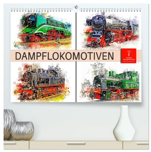 Beeindruckende Dampflokomotiven (hochwertiger Premium Wandkalender 2026 DIN A2 quer), Kunstdruck in Hochglanz: Nostalgische Dampflokomotiven - ... in ihren Bann ziehen. (CALVENDO Technologie)