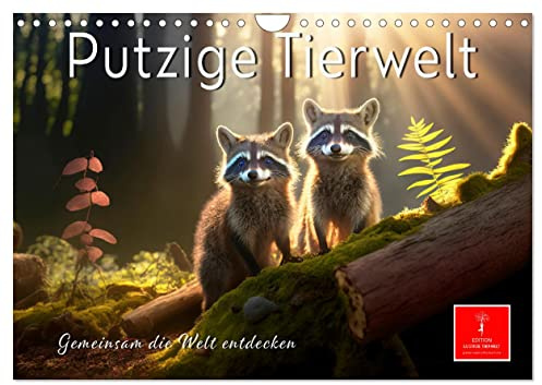 Putzige Tierwelt - gemeinsam die Welt entdecken (Wandkalender 2026 DIN A4 quer), CALVENDO Monatskalender: Possierliche Waldbewohner erobern ihren Lebensraum. (CALVENDO Tiere)