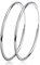Damen Creolen Ohrringe 925 Sterling Silber Hoop Ring Huggie Kreolen Groß Rund Hängend Klapp-Creolen Durchmesser 60mm Ohrhänger für Frauen Mädchen Mode Schmuck