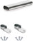 Oval Wardrobe Rail Polished Chrome Hanger Pole Closet, Hanging Rails and Fittings for Clothes (1100mm (1.1m) ~43.3″)