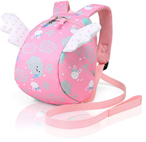 Cosyres Bunny Kids Backpack Preschool Toddler Girls with Reins Pink