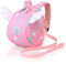 Cosyres Kinderrucksack Mädchen Kindergarten Mini Hase Baby Rucksack Anti Verloren mit Leine Rosa