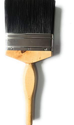 Bizwizz Paint brushes for decorating varnish acrylic 3 inch/75mm, synthetic Ceiling walls Emulsion paint brushes with No Loss of Bristle outdoor/indoor Wooden Handle - 1 PC