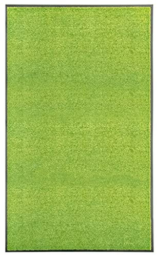 vidaXL Fußmatte Waschbar Schmutzfangmatte Türmatte Fußabtreter Schmutzmatte Schmutzfangläufer Sauberlaufmatte Innen Außen Grün 90x150cm